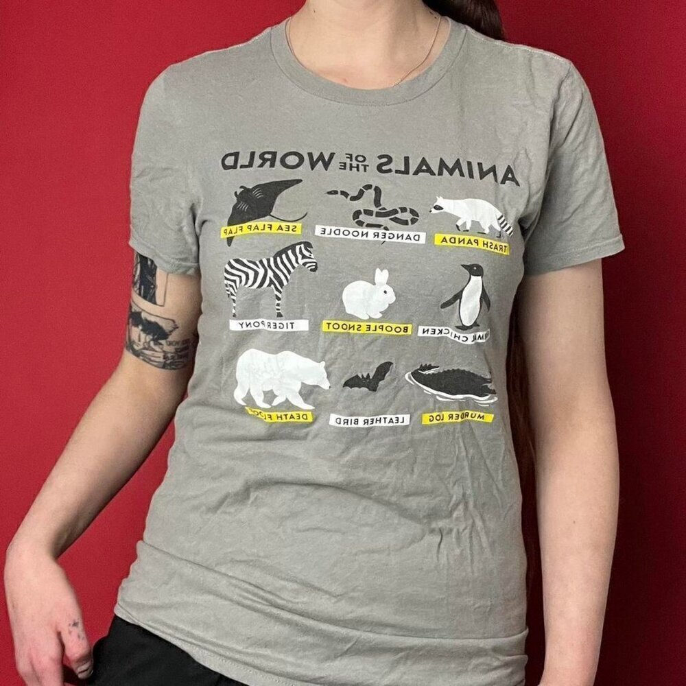 Quirky world of animals tee shirts​​​​​​​​​​